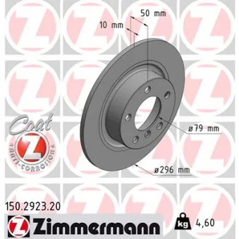Jeu de 2 disques de frein arrière ZIMMERMANN