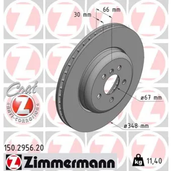 Jeu de 2 disques de frein avant ZIMMERMANN
