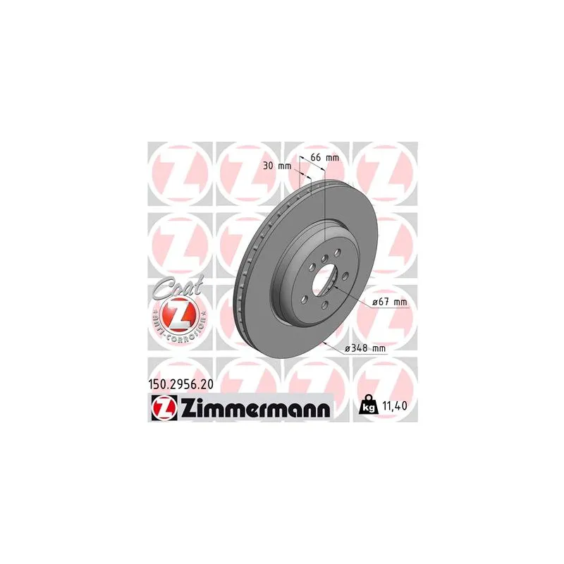 Jeu de 2 disques de frein avant ZIMMERMANN 150.2956.20
