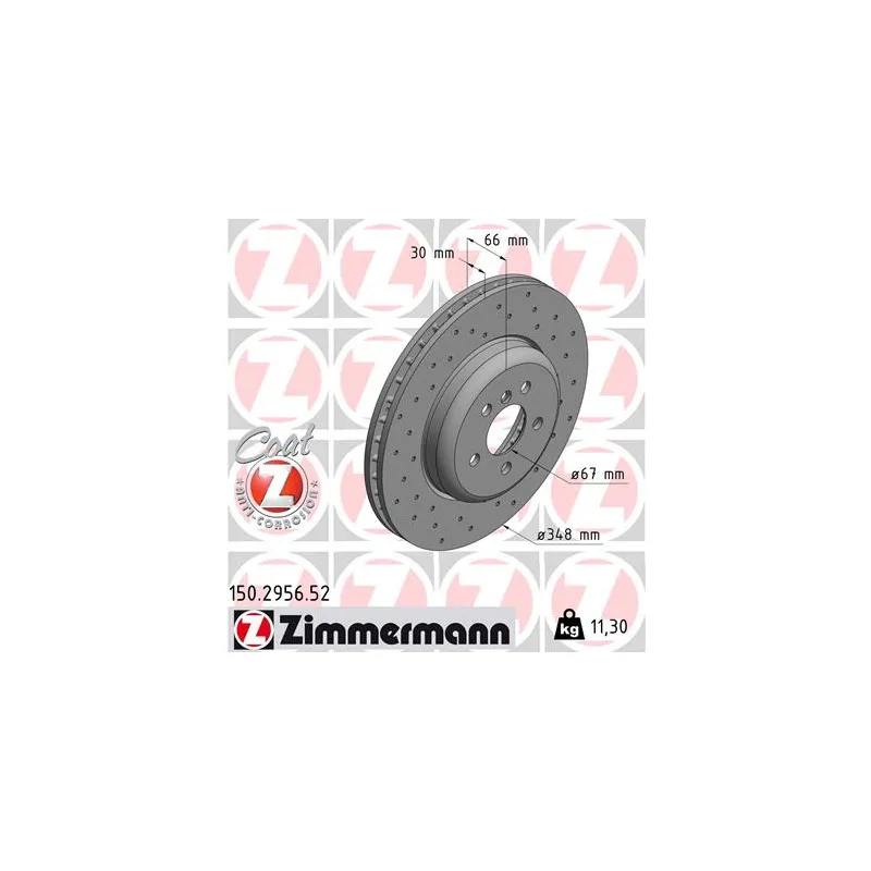 Jeu de 2 disques de frein avant ZIMMERMANN 150.2956.52