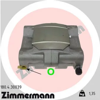 Étrier de frein arrière droit ZIMMERMANN 180.4.30039