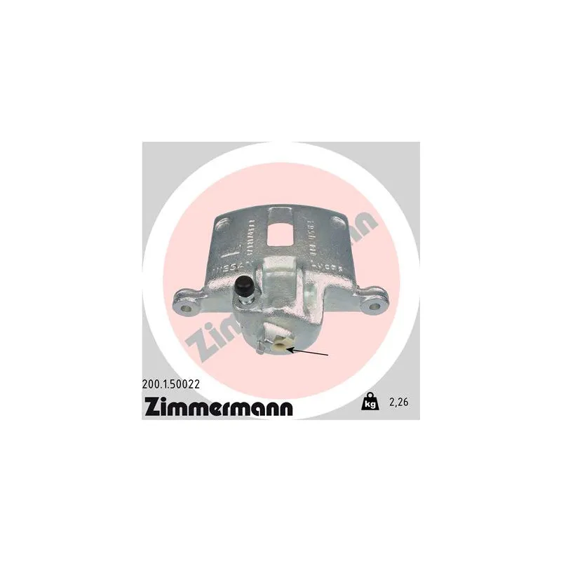 Étrier de frein avant gauche ZIMMERMANN 200.1.50022