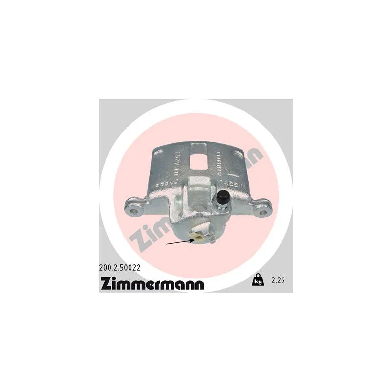 Étrier de frein avant droit ZIMMERMANN 200.2.50022