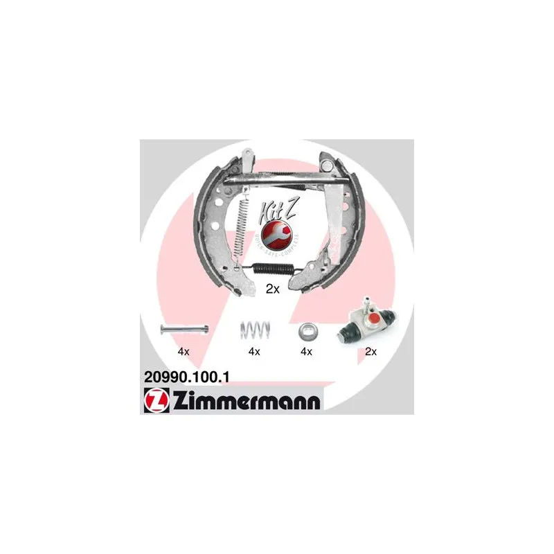 Kit de freins arrière (prémontés) ZIMMERMANN 20990.100.1