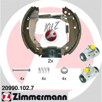 Kit de freins arrière (prémontés) ZIMMERMANN 20990.102.7