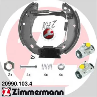 Kit de freins arrière (prémontés) ZIMMERMANN 20990.103.4