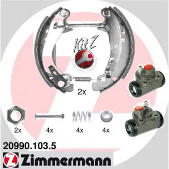Kit de freins arrière (prémontés) ZIMMERMANN 20990.103.5