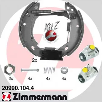 Kit de freins arrière (prémontés) ZIMMERMANN 20990.104.4