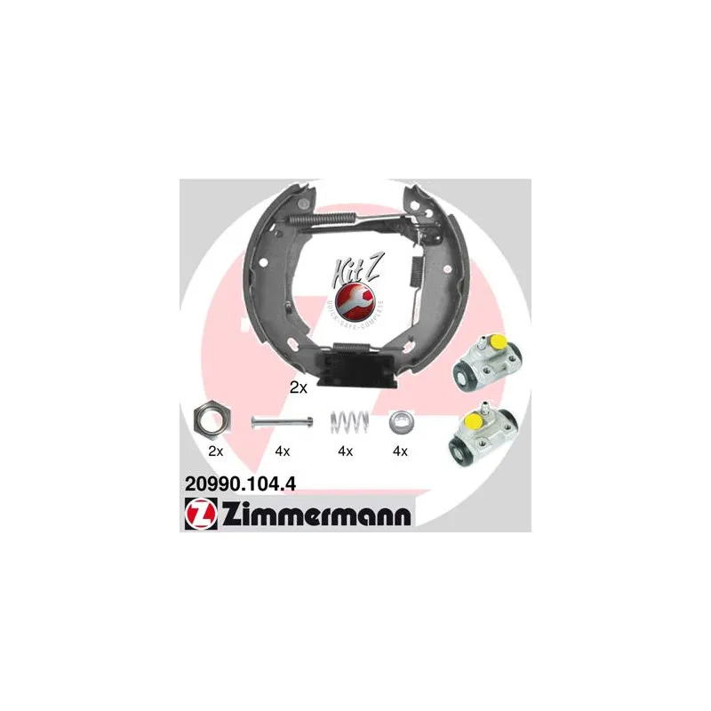 Kit de freins arrière (prémontés) ZIMMERMANN 20990.104.4