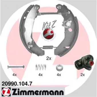 Kit de freins arrière (prémontés) ZIMMERMANN 20990.104.7