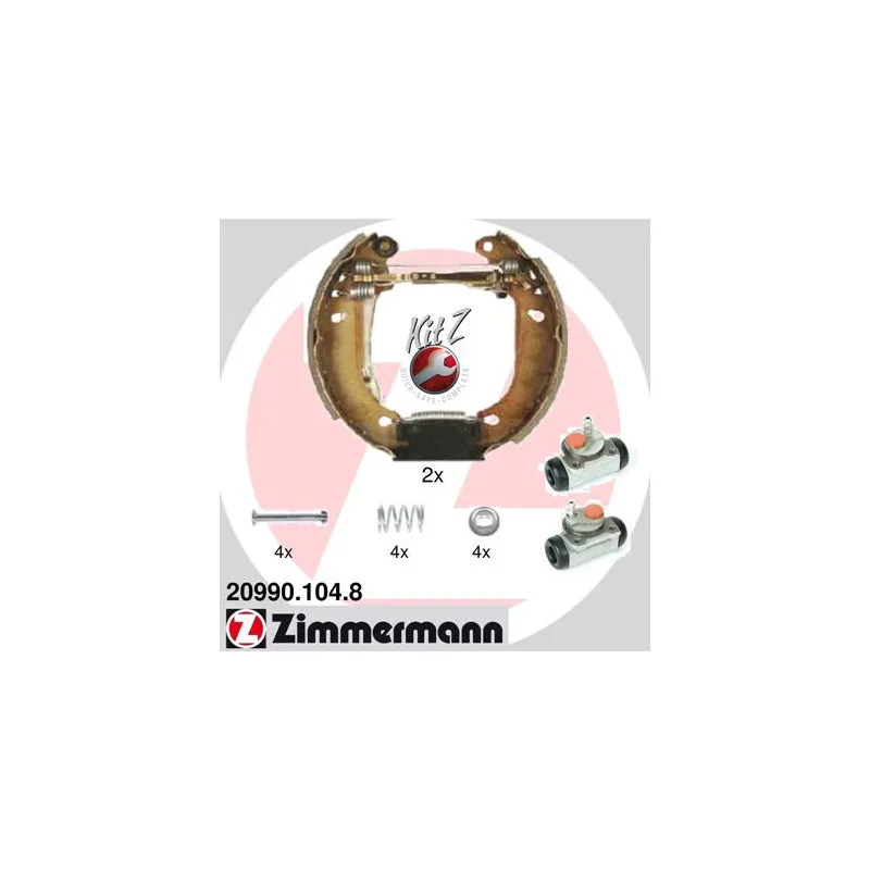 Kit de freins arrière (prémontés) ZIMMERMANN 20990.104.8