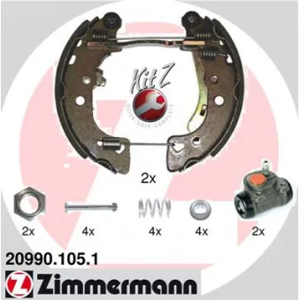 Kit de freins arrière (prémontés) ZIMMERMANN 20990.105.1