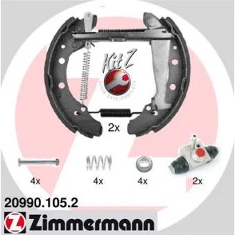Kit de freins arrière (prémontés) ZIMMERMANN 20990.105.2