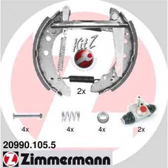 Kit de freins arrière (prémontés) ZIMMERMANN 20990.105.5