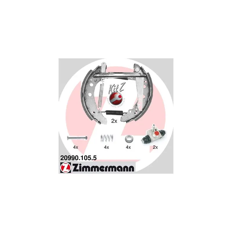 Kit de freins arrière (prémontés) ZIMMERMANN 20990.105.5