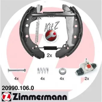 Kit de freins arrière (prémontés) ZIMMERMANN 20990.106.0