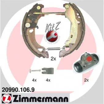 Kit de freins arrière (prémontés) ZIMMERMANN 20990.106.9