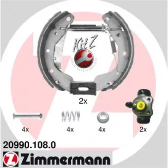 Kit de freins arrière (prémontés) ZIMMERMANN 20990.108.0