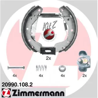 Kit de freins arrière (prémontés) ZIMMERMANN 20990.108.2