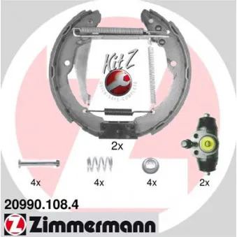 Kit de freins arrière (prémontés) ZIMMERMANN
