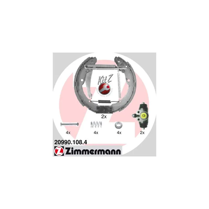 Kit de freins arrière (prémontés) ZIMMERMANN 20990.108.4