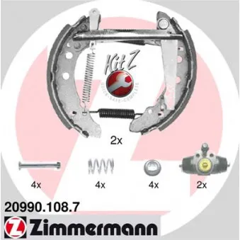 Kit de freins arrière (prémontés) ZIMMERMANN 20990.108.7