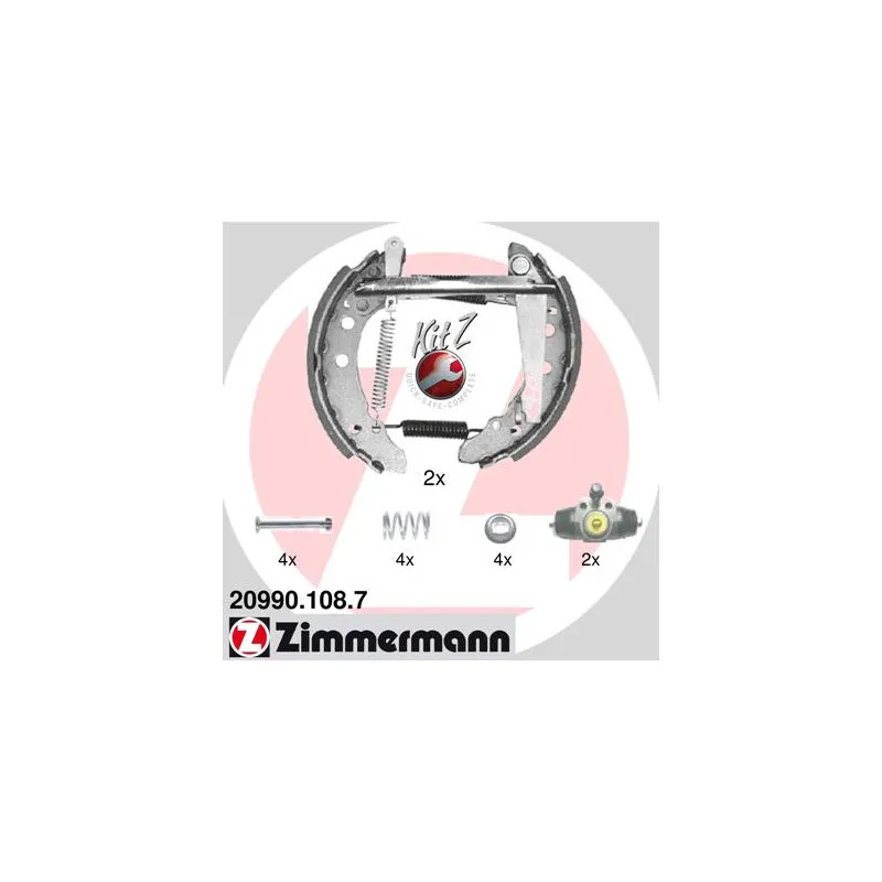 Kit de freins arrière (prémontés) ZIMMERMANN 20990.108.7