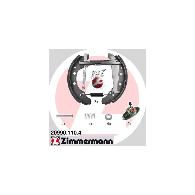Kit de freins arrière (prémontés) ZIMMERMANN 20990.110.4