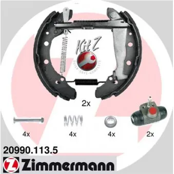 Kit de freins arrière (prémontés) ZIMMERMANN 20990.113.5