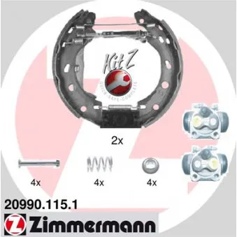 Kit de freins arrière (prémontés) ZIMMERMANN 20990.115.1