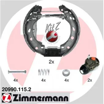 Kit de freins arrière (prémontés) ZIMMERMANN 20990.115.2