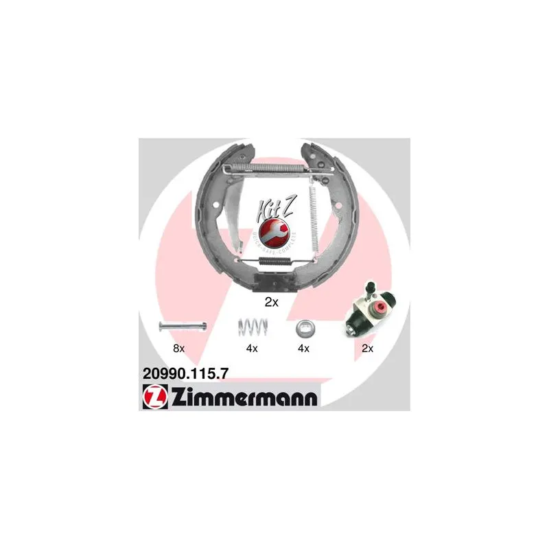 Kit de freins arrière (prémontés) ZIMMERMANN 20990.115.7