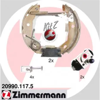 Kit de freins arrière (prémontés) ZIMMERMANN 20990.117.5
