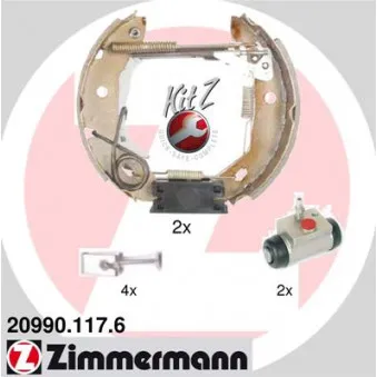 Kit de freins arrière (prémontés) ZIMMERMANN 20990.117.6