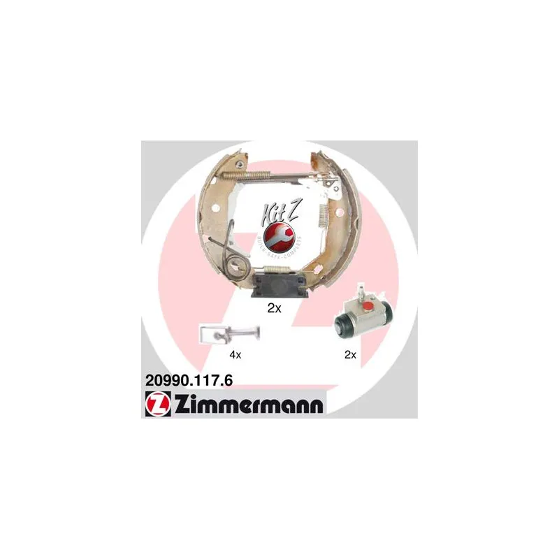 Kit de freins arrière (prémontés) ZIMMERMANN 20990.117.6