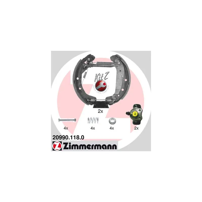 Kit de freins arrière (prémontés) ZIMMERMANN 20990.118.0