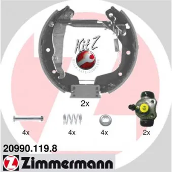 Kit de freins arrière (prémontés) ZIMMERMANN 20990.119.8