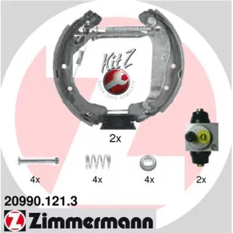 Kit de freins arrière (prémontés) ZIMMERMANN 20990.121.3