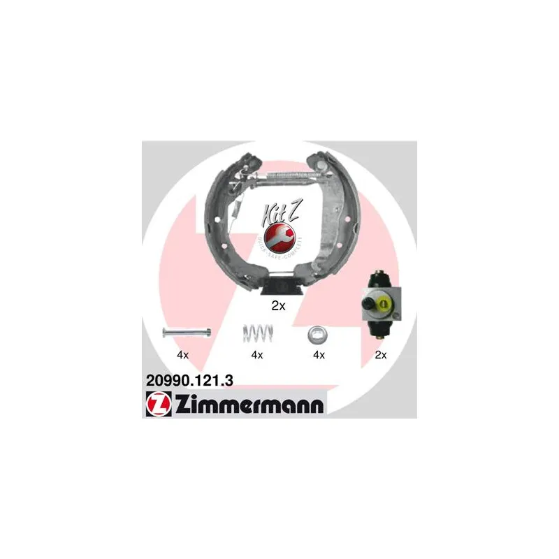 Kit de freins arrière (prémontés) ZIMMERMANN 20990.121.3