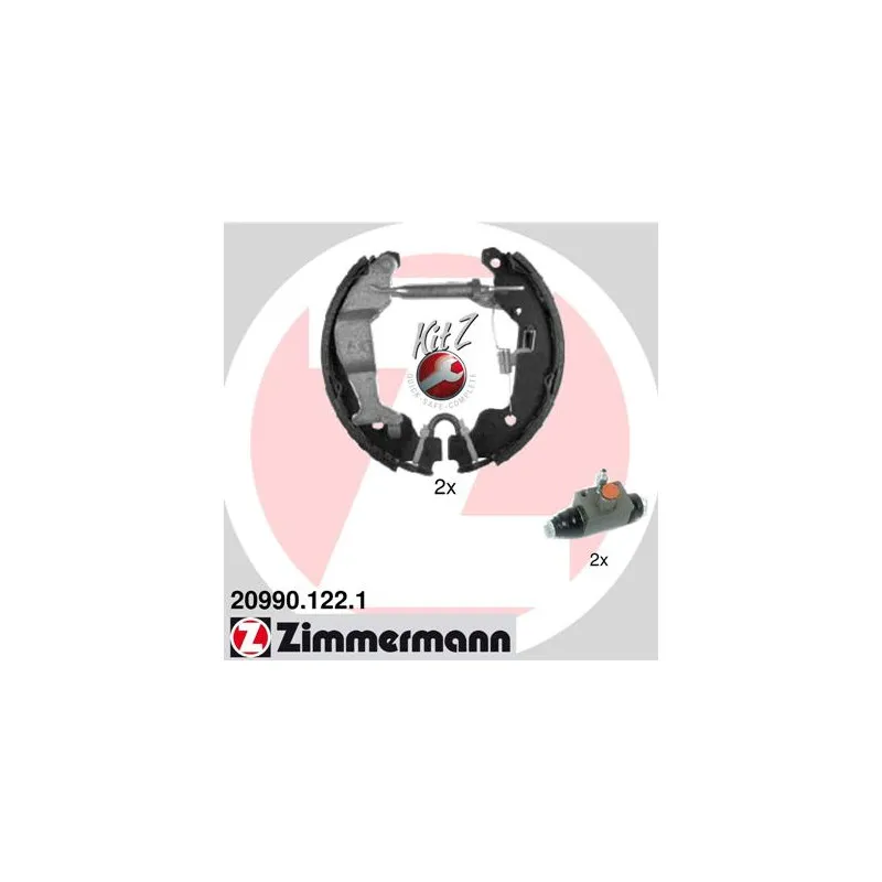 Kit de freins arrière (prémontés) ZIMMERMANN 20990.122.1