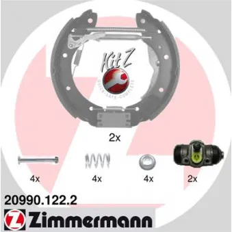 Kit de freins arrière (prémontés) ZIMMERMANN 20990.122.2
