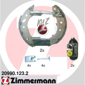 Kit de freins arrière (prémontés) ZIMMERMANN 20990.123.2
