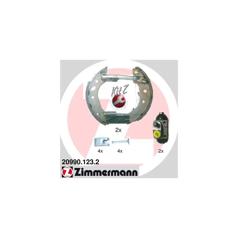Kit de freins arrière (prémontés) ZIMMERMANN 20990.123.2
