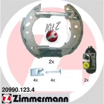 Kit de freins arrière (prémontés) ZIMMERMANN 20990.123.4