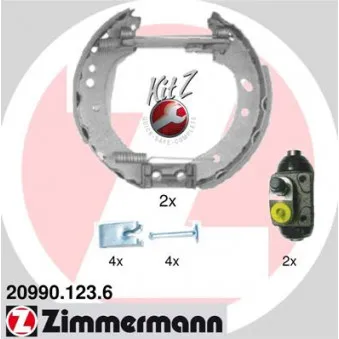 Kit de freins arrière (prémontés) ZIMMERMANN 20990.123.6