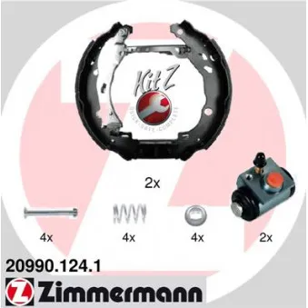 Kit de freins arrière (prémontés) ZIMMERMANN 20990.124.1