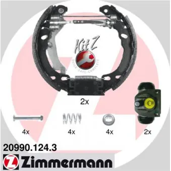 Kit de freins arrière (prémontés) ZIMMERMANN 20990.124.3