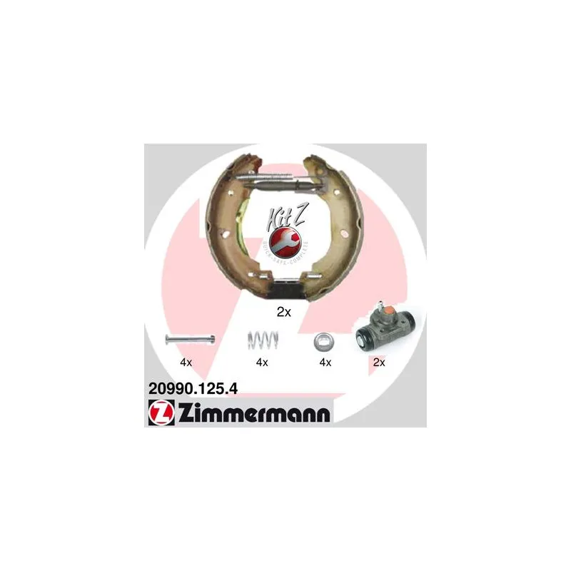 Kit de freins arrière (prémontés) ZIMMERMANN 20990.125.4