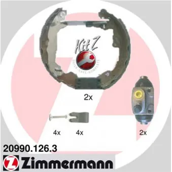 Kit de freins arrière (prémontés) ZIMMERMANN 20990.126.3