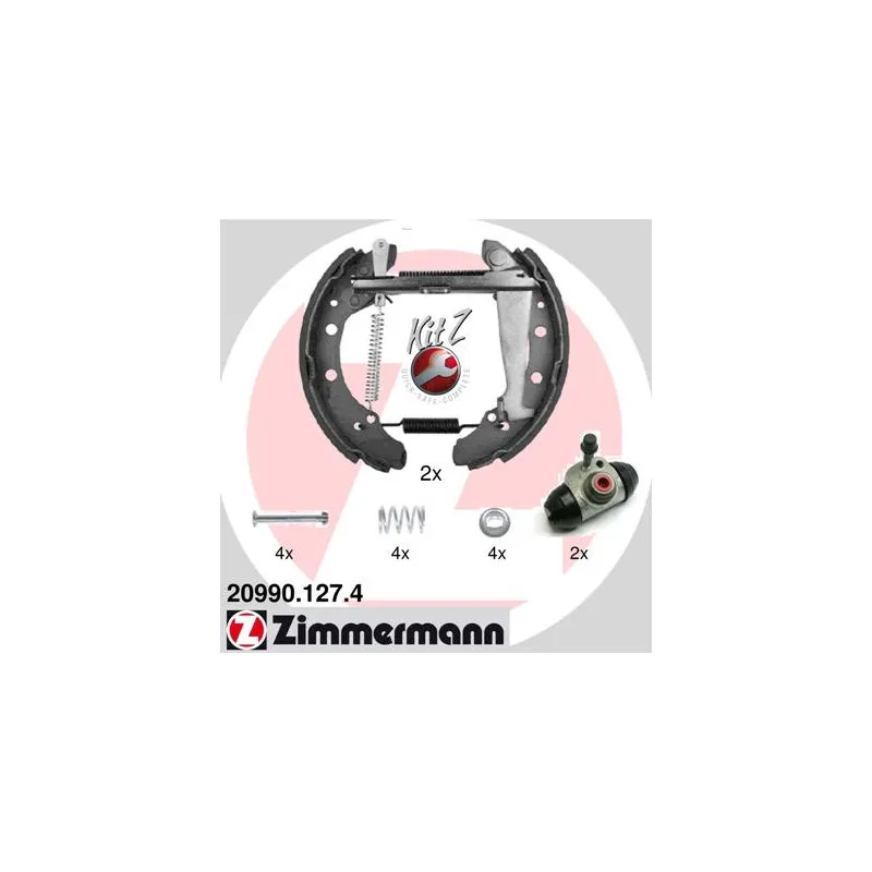 Kit de freins arrière (prémontés) ZIMMERMANN 20990.127.4